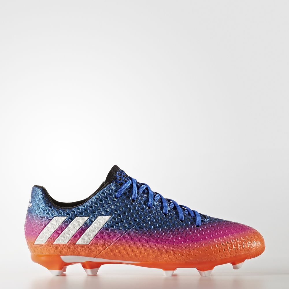 Adidas Messi 16.1 Firm Ground - ποδοσφαιρικα παπουτσια για κοριτσια - Μπλε/Ασπρα/Πορτοκαλι,Μέγεθος: